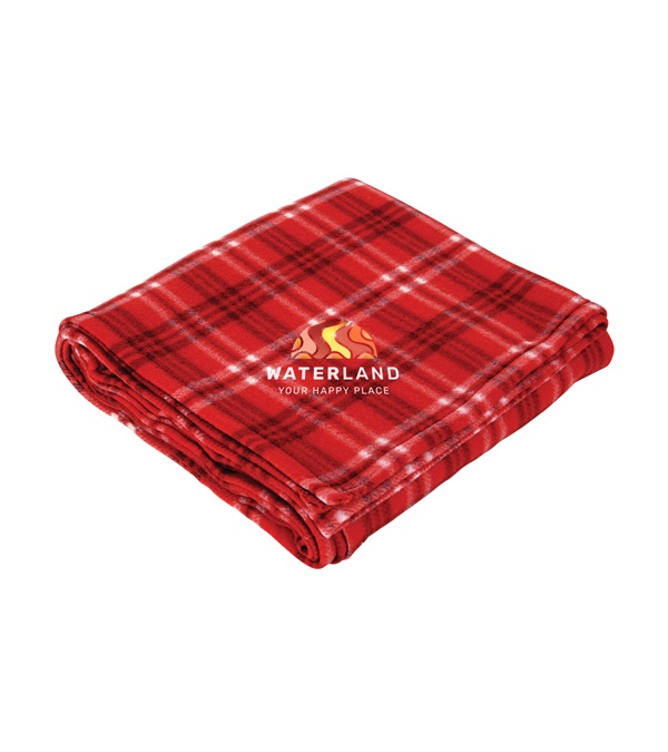 Plaid Fleece Blanket - Full Color Imprint