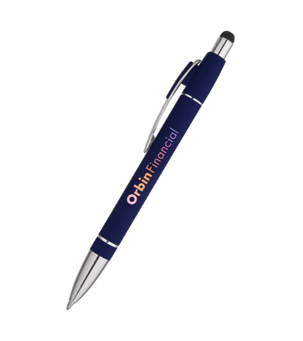 Velour Soft Touch Stylus Pen - Full Color