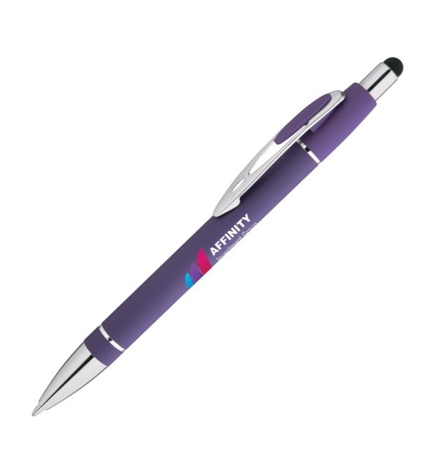 Velour Soft Touch Stylus Pen - Full Color