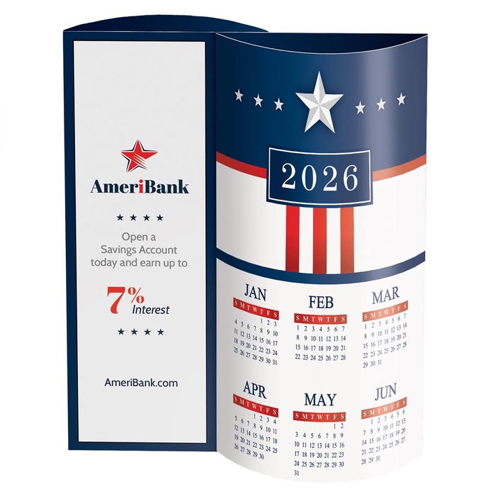 USA Wave Desk Calendar