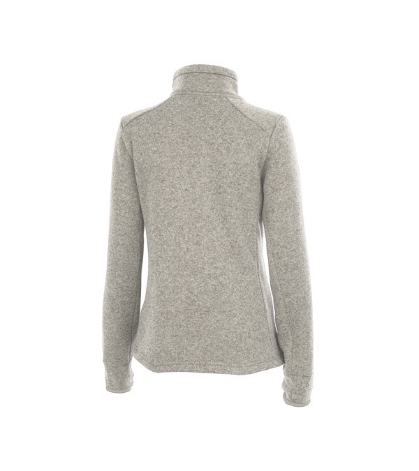 Women's Heathered Fleece Jacket - Embroidered