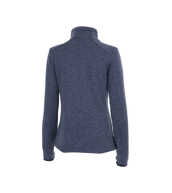 Women's Heathered Fleece Jacket - Embroidered