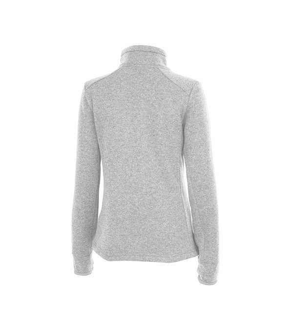 Women's Heathered Fleece Jacket - Embroidered