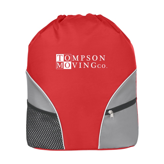 Deluxe Drawstring Logo Backpack