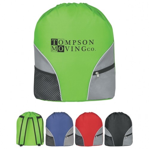 Deluxe Drawstring Logo Backpack