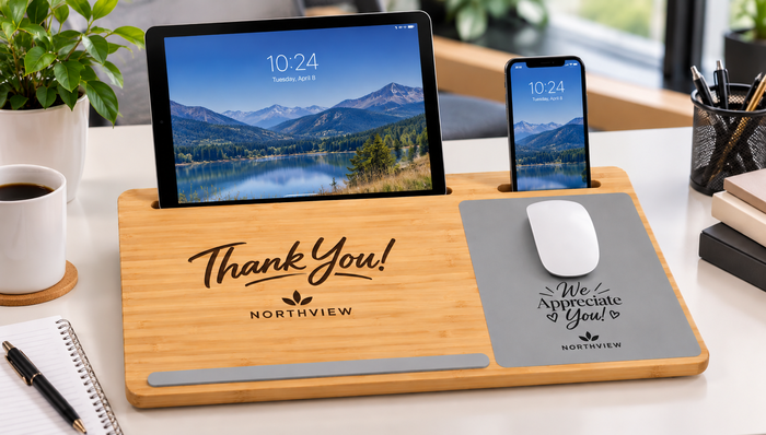 We Appreciate You! Bamboo Laptop Desk