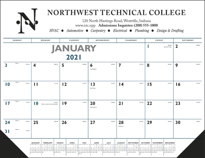 2026 Customized Desk Calendar Pads