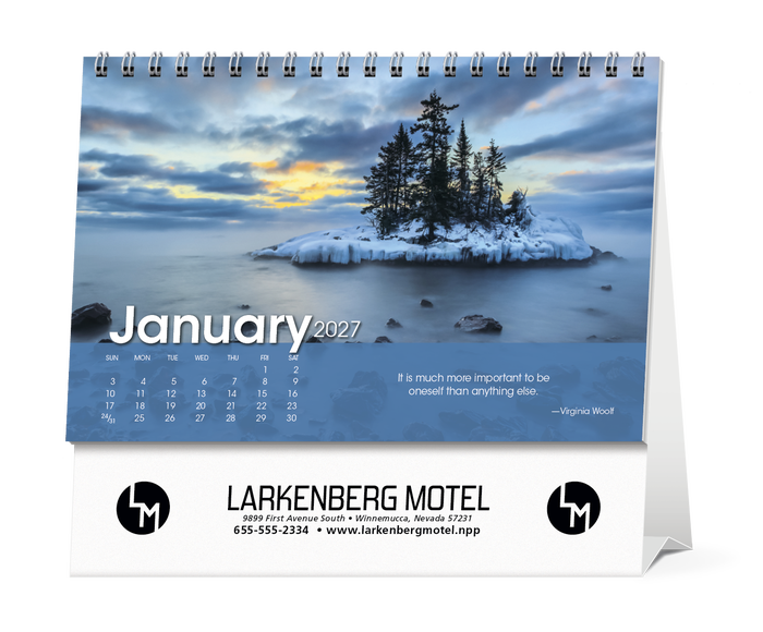 Scenic Moments 2027 Personalized Desk Calendars