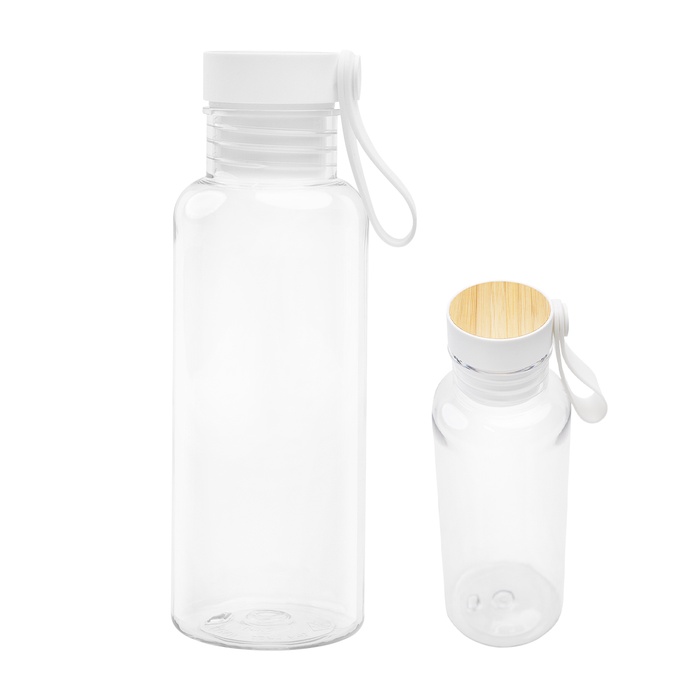 20 Oz. Cade rPET Bottle With Bamboo Accent Lid And Silicone Easy Carry Handle