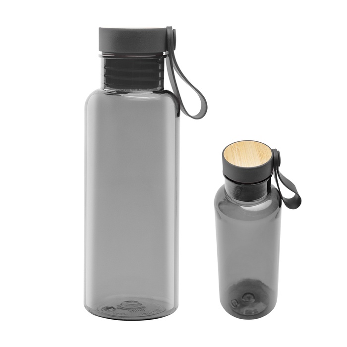 20 Oz. Cade rPET Bottle With Bamboo Accent Lid And Silicone Easy Carry Handle