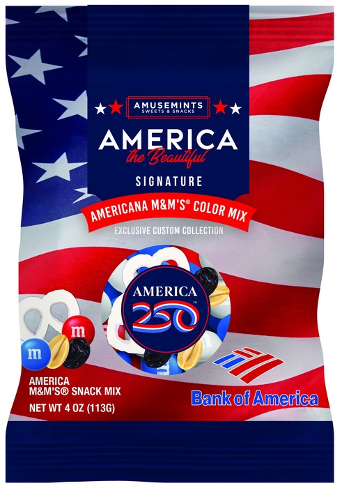 4oz Digibag America 250 M&M Snack mix