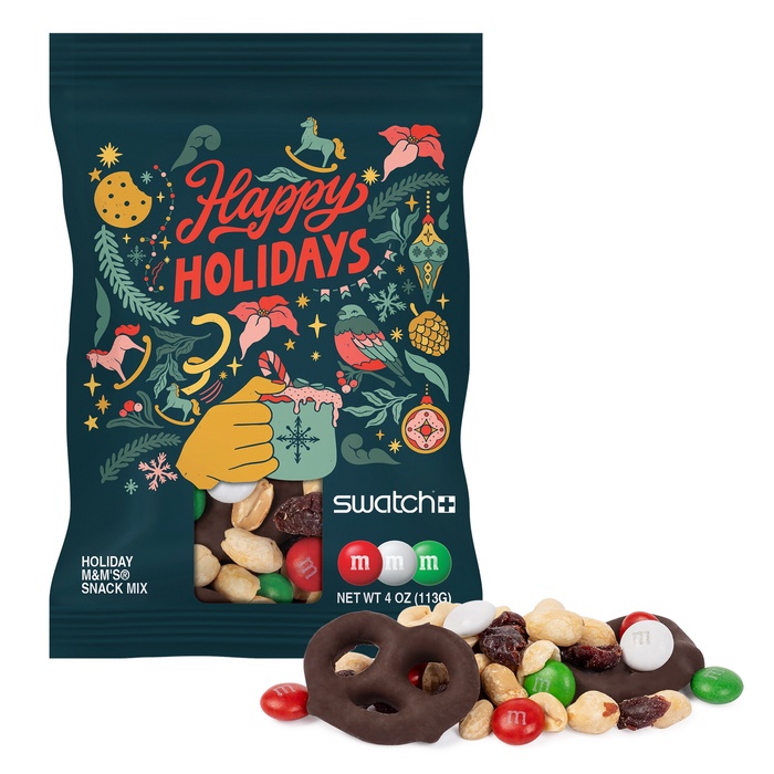 4 oz. ECO- Digibag™, Holiday M&M Snack Mix