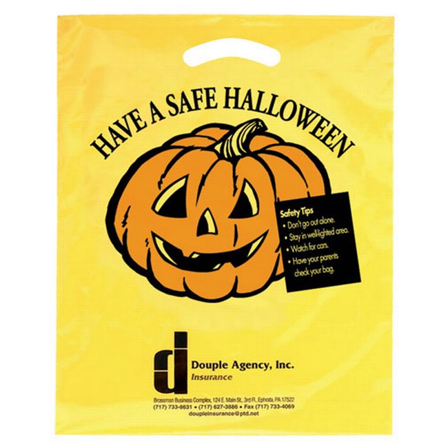 Die-Cut Plastic Custom 12" x 15" Halloween Bags