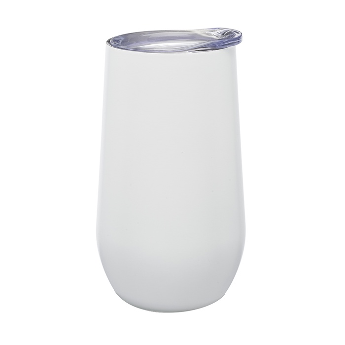 9 oz. Stemless Flute Wine Glasses with Lids