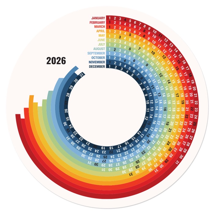ColorSurge Calendar Mouse Pads
