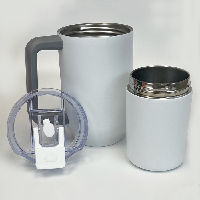 Two-in-One 21 oz Stainless Steel Travel Mug and Beverage Holder