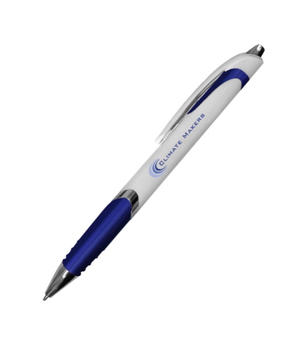 White Crest Grip Pen-Full Color Imprint