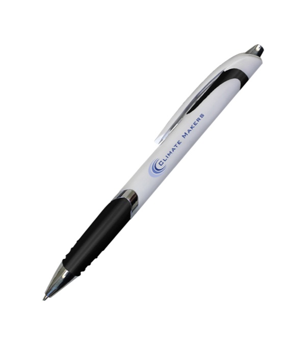 White Crest Grip Pen-Full Color Imprint