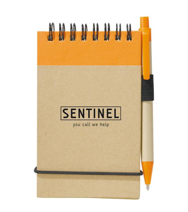 5" x 4" Recycled Eco Spiral Jotter with Pen