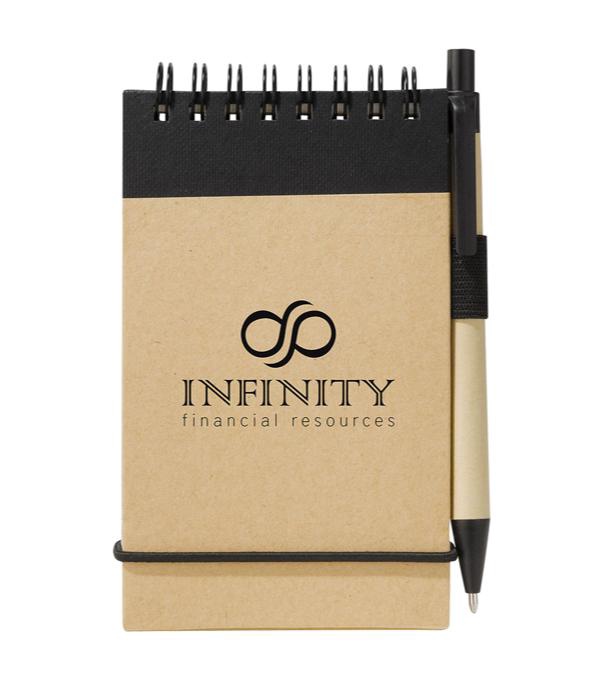 5" x 4" Recycled Eco Spiral Jotter with Pen