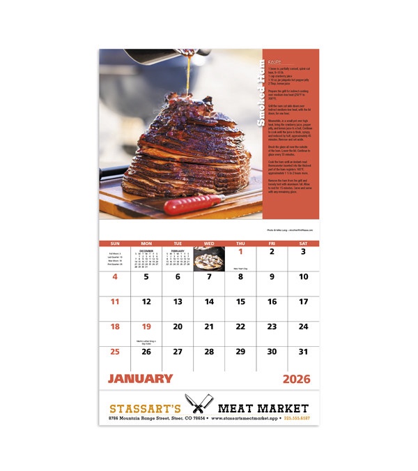 Grilling Wall Calendar 2026