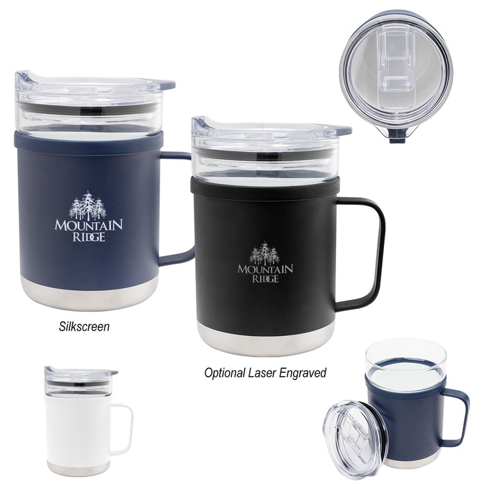 15 Oz. Glass & Stainless Steel Mug