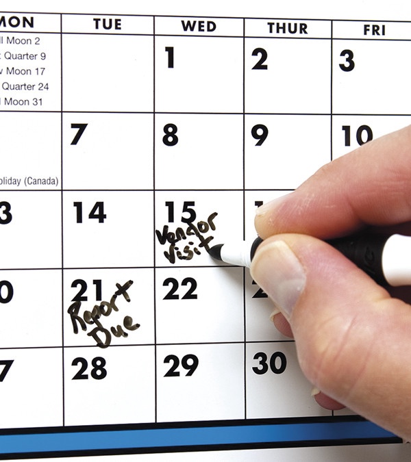 Span-A-Year Calendar (Laminated with Marker)