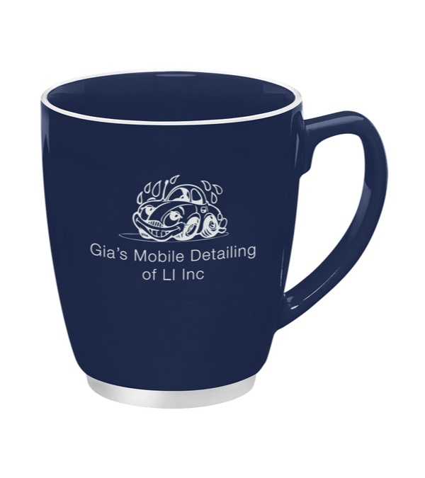 20 oz. Large Bistro Ceramic Mug with Accent