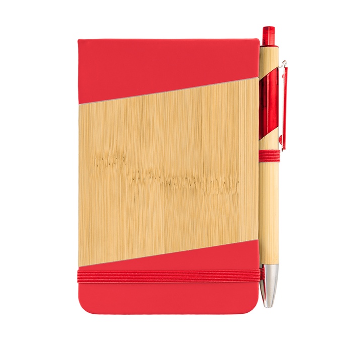 Bamboo Look Jotter & Pen