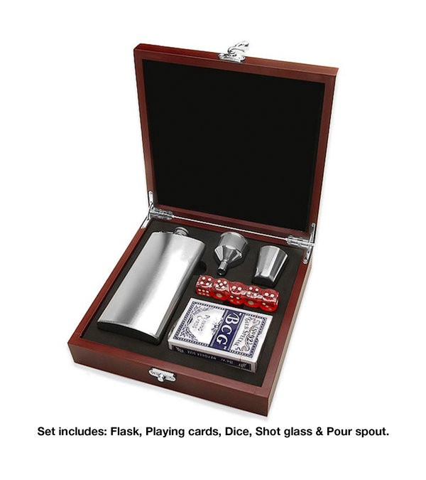 Flask and Gambling Gift Box