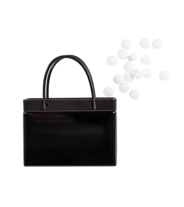 Black Shopping Bag Mint Tin