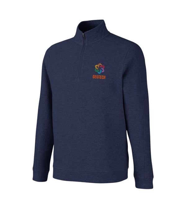 North End Men's Spirit Textured Quarter-Zip - Embroidery
