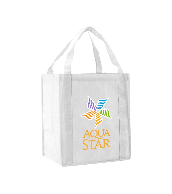 Saturn Jumbo Non-Woven Grocery Tote - Full Color Imprint