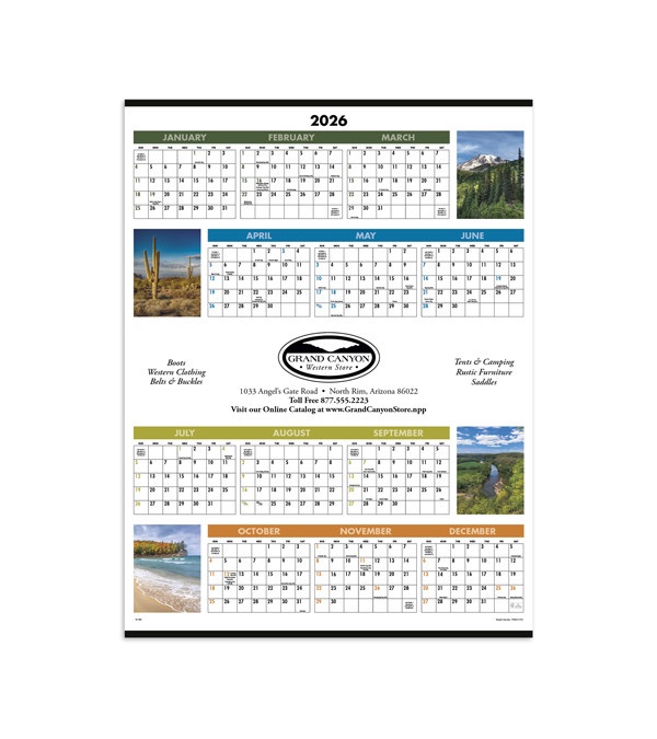 Scenic Span-A-Year Calendar 2026