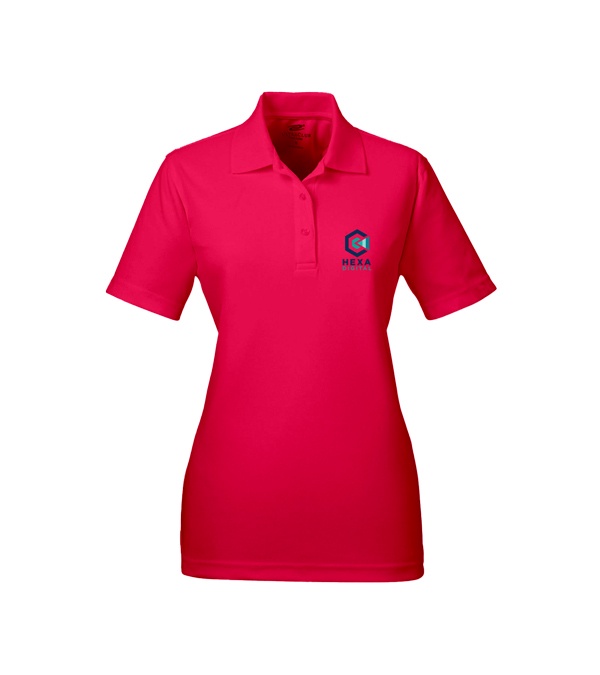 UltraClub Ladies' Cool & Dry Mesh Piqué Polo - Screen Print