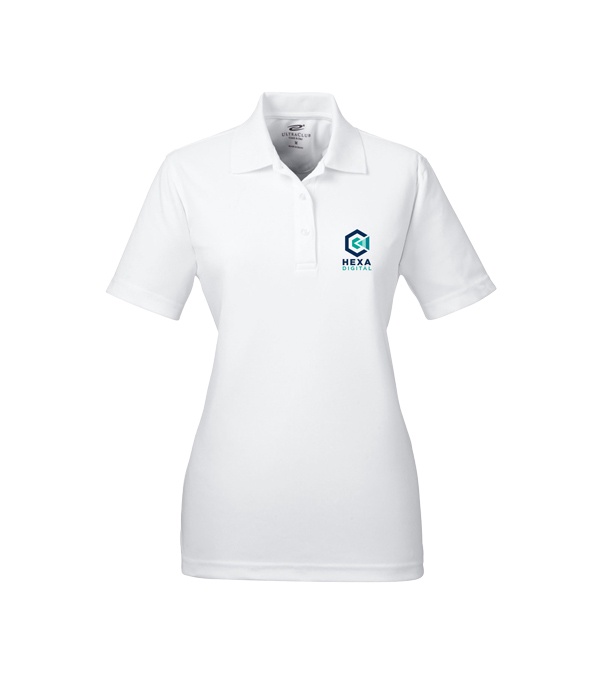 UltraClub Ladies' Cool & Dry Mesh Piqué Polo - Screen Print