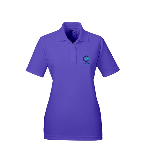 UltraClub Ladies' Cool & Dry Mesh Piqué Polo - Screen Print