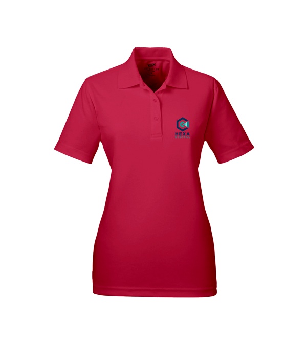 UltraClub Ladies' Cool & Dry Mesh Piqué Polo - Screen Print