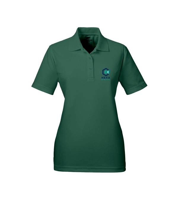 UltraClub Ladies' Cool & Dry Mesh Piqué Polo - Screen Print