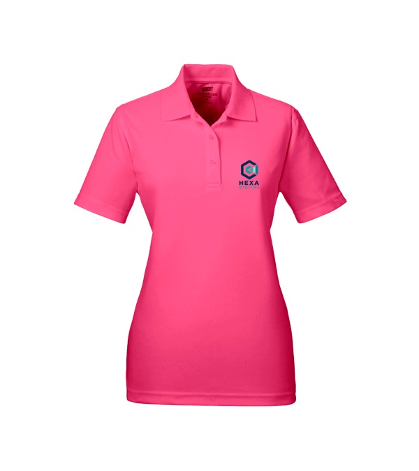 UltraClub Ladies' Cool & Dry Mesh Piqué Polo - Screen Print