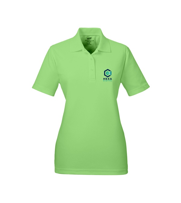 UltraClub Ladies' Cool & Dry Mesh Piqué Polo - Screen Print