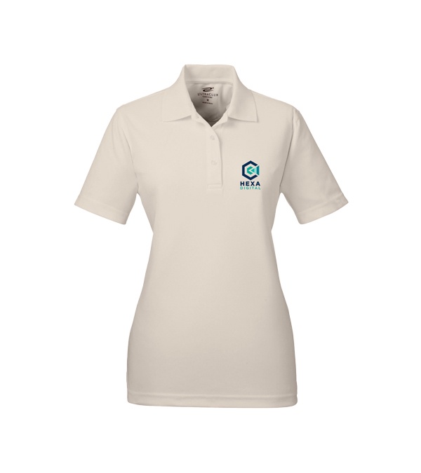 UltraClub Ladies' Cool & Dry Mesh Piqué Polo - Screen Print