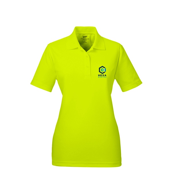 UltraClub Ladies' Cool & Dry Mesh Piqué Polo - Screen Print