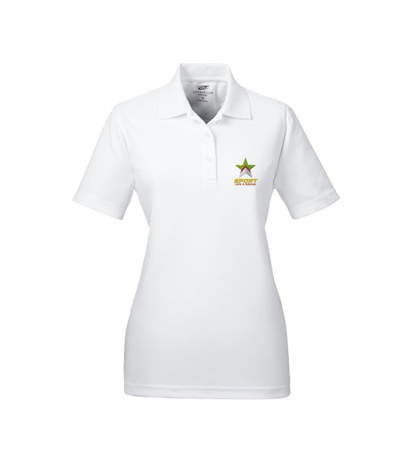 UltraClub Ladies' Cool & Dry Mesh Piqué Polo - Embroidery