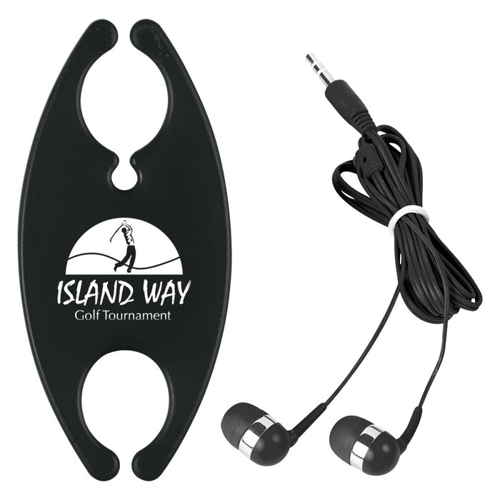 Ear Buds with Personalized Cord Organizer