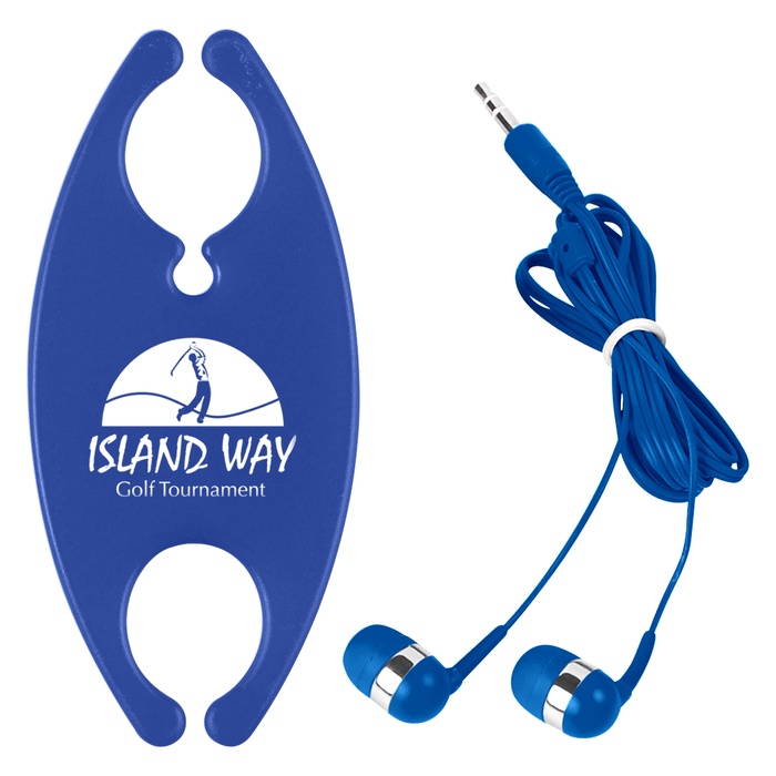 Ear Buds with Personalized Cord Organizer