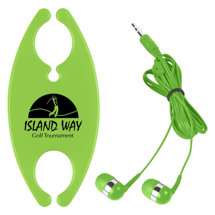 Ear Buds with Personalized Cord Organizer