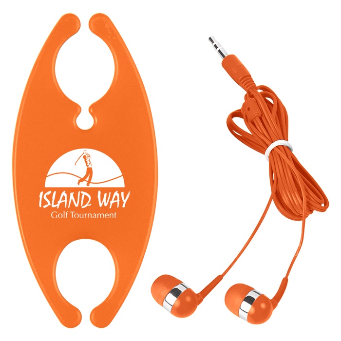 Ear Buds with Personalized Cord Organizer