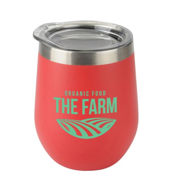 12 oz. Sipper Powder Coated Tumbler - 1 Color imprint