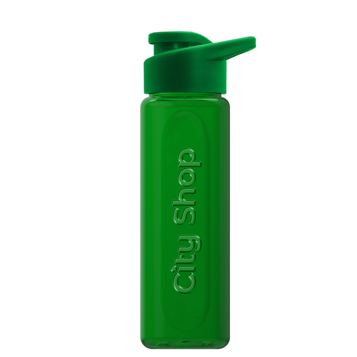 Boss Embossed RPET Bottle with Drink-Thru Lid - 26 oz.